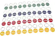 IWOWHERO 40pcs Numbered Storage Hand Tags: for Sauna and Spa - Durable Metal Id Label Tags with Key Rings - Double-Sided Identification Key Tags for Locker