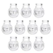 10pcs Plastic Spring Cord Locks Single Hole Elastic Cord Adjuster Clear