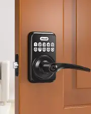 Keyless Entry Door Lock with Handle, Zowill Electronic Keypad Deadbolt Door L...