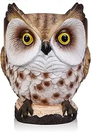 Alexa Main02 Echo Dot 3rd Tabletop Holder, 3rd Generation, Owl, Animal, Cute, Cable Storage, Holder, Stand, Storage Stand, Accessory Stand, Accessories, Space Saving, Easy to Operate, Black