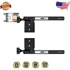 Heavy-Duty Black Ball Bearing Pivot Door Slide Kit – Adjustable, Inset Design