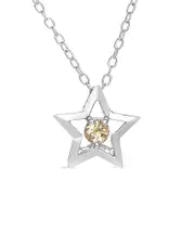 Genevive Kids Silver Peridot Necklace