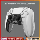 2Pcs Transparent Clear PC Cover Case Protector Skin for PS5 Controller