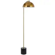 Ortez Floor Lamp Black Marble Antique Gold | Telbix Lighting