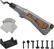 Bucasso Cordless Pen Sander, Variable Speed and USB Charging with LED Light, Multi-Purpose Power Tool for Sanding, Polishing, Finishing, DIY Crafts (Gray)