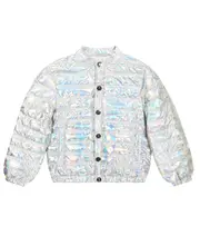 [Balmain Kids] Balmain Kids Quilted metallic jacket Y 14 silver