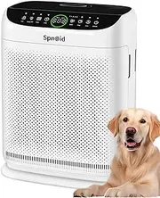 Spnoid Air Purifier for Home Large Room Up to 2500Ft²,Double-Sided Intake Air Cleaner with Washable Pre-Filters,15dB Ultra Quiet HEPA Filter Air Purifiers for Bedroom, Odour, Pollen, Dust, Dander