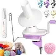 Yarn Ball Winder for Crocheting Spinner Tension Ring and Clippers Wool Knitting