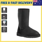 UGG Outback Premium Australian Sheepskin Long Classic Boot Black All Sizes