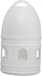 Qianly -Bird Water Dispenser with Handle 10L Capacity Quail Waterer Feeder Drinker, White