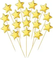 Gold Star Cupcake Toppers Stars for Cupcake Decorating Star Cake Topper Cute Star Cupcake Topper Sticks for Birthday Parties, Weddings, Engagements, Wedding Anniversaries, Bridal Showers,100 Pcs(Gold)