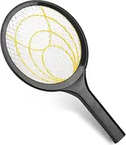 mafiti Electric Fly Swatter Fly Killer Bug Zapper Racket for Indoor and Outdoor 2AA Batteries not Included (1, Yellow)