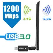 1200Mbps Wireless USB Wifi Adapter Dongle Dual Band 2.4G/5GHz w/Antenna 802.11AC