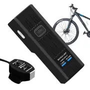 BENGGUO 2 in 1 Wired Control Bike Headlight 2000mAh Power Bank Handlebar Flashlight USB Charging IPX4 Waterproof with Be