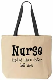 Nurse Kind of Like A Doctor But Nicer Funny Reusable Grocery Shopping School Off