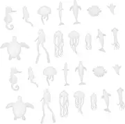 SUPVOX 2 Sets DIY Epoxy Casting Sea Animal Figures Assorted Shapes for Creative Crafting User Friendly Accessory Kit for Art Projects Encourages Independence and Imagination