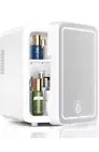 Skincare Fridge With Dimmable LED Light Mirror, 4L Makeup Mini Fridge