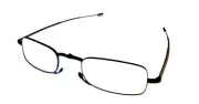 sunnies n frames Mens Reading Glasses Black Rectangle Folding Metal E804. 1.5
