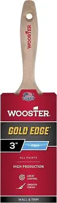 Wooster Genuine 3" Gold Edge Flat Paintbrush - 5232-3