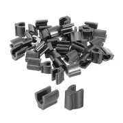40Pcs Zipper Slider Retainers - #10 Top Stoppers for Replacing, Metallic Black