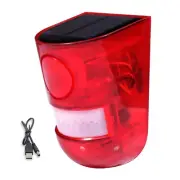1 PC Solar Motion Sensor Alarm 110db Siren Strobe Light Security Alarm Lamp