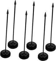 KAILIKETIY 6Pcs Sturdy Office Flagpole Holder with Base Plastic Flag Display Bracket for National Flags for Meetings Parties Festivals and Desktop Decoration
