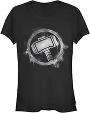 [Marvel] Juniors' Avengers: Endgame Smudged Thor Black T-Shirt