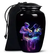 Two Guitar Violin Players Aurora Borealis Strings Urns Human Ashes Adult Male Fe