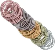 Abaodam 100pcs Seamless Hair Bands for Little Girls Gentle Elastic Hair Ties Girls Ponytail Holders Set