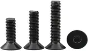 100PCS M2.5 Screws 10.9 Head M2.5 * 4/5/6/8/10/12/14/16/18/20/25mm Carbon Steel Flat Countersunk Head Hex Socket Screw M2.5 Bolts(10mm)
