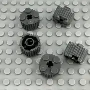 LEGO Brick Round - Dark Bluish Gray - 2 x 2 with Axle Hole and Grille - QTY x5