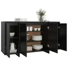 Sideboard Black 135X41x75 Cm Engineered Wood Wood Sideboards & Buffets