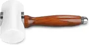 AIBER DIY Leathercraft Wooden Mallet Carving Hammer Wood Handle Nylon T Head 7.4 Inch (Nylon T-head)