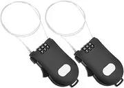 Totority 2Pcs Retractable Cable Lock Durable Theft Security Lock for Snowboards Strollers Bicycles Wear Resistant Convenient Protection