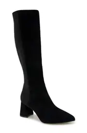 Gentle Souls Dionne Pointed Toe Knee High Boot in Black Suede at Nordstrom, Size 6