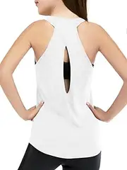 [Haloumoning] Girls Athletic Tank Tops Racerback Sleeveless Dry Fit Active Sports Running Yoga Shirts
