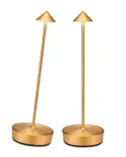 2Pack Cordless Table Desk Lamp with USB-A Output Port, 7000mAh Portable Led