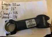 NOS Specialized Pro-Set Threadless Alloy Stem 110mm 16 Degree 31.8 Steerer 28.6