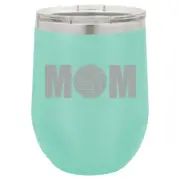 Stemless Wine Tumbler Coffee Travel Mug Glass MOM Volleyball