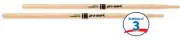 Promark Classic Forward Drumsticks (3-Pair) - Hickory - 7A - Wood Tip