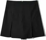 [BANLUX] Womens Short Skirts - Sexy Split Shorts Skirt Women's Office Ladies Suit Skirt Summer Black Mini A-Line Pants Skirt High Waist Wide Leg Shorts