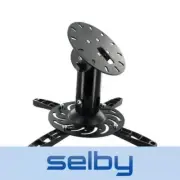 Black Projector Mount Bracket Fixed 20cm suits Flat or Angled Ceiling
