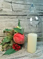 10" BELL JAR GLASS CANDLE CLOCHE WEDDING TABLE CENTERPIECE DECOR MULTIPLE AVAIL