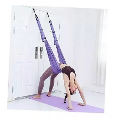 Leg Stretcher Strap, Stretching Equipment with Door Anchor Purple-Pro