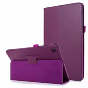 For Samsung Galaxy Tab A7 10.4in (2020) Case, Folio Solid Colour PU Leather Cover, Stand, Purple