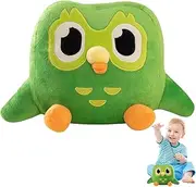 Ayizhiniu Green Owl Plush Toy, Duolingo Plush, 25 cm Cartoon Green Owl Plush Toy, Cuddly Anime Owl Figure Plush Cushion, Cute Animal Plush Doll, Applicable to Children's Play