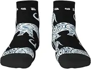 [EdWal] aztec elephant print Men's Moisture Control Crew Socks Socks For Men and Women Gifts For Golf, Hunting, Camping