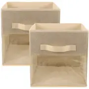 2Pcs Cube Storage Bin Foldable Closet Organizer Clothes Storage Organizer with