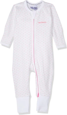 Bonds Baby Zippy - Terry Poodlette Zip Wondersuit, White & Pink Spot, 1 (12-1...