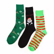 Men's Christmas Socks 3-Pack Crew Socks, Men's Socks